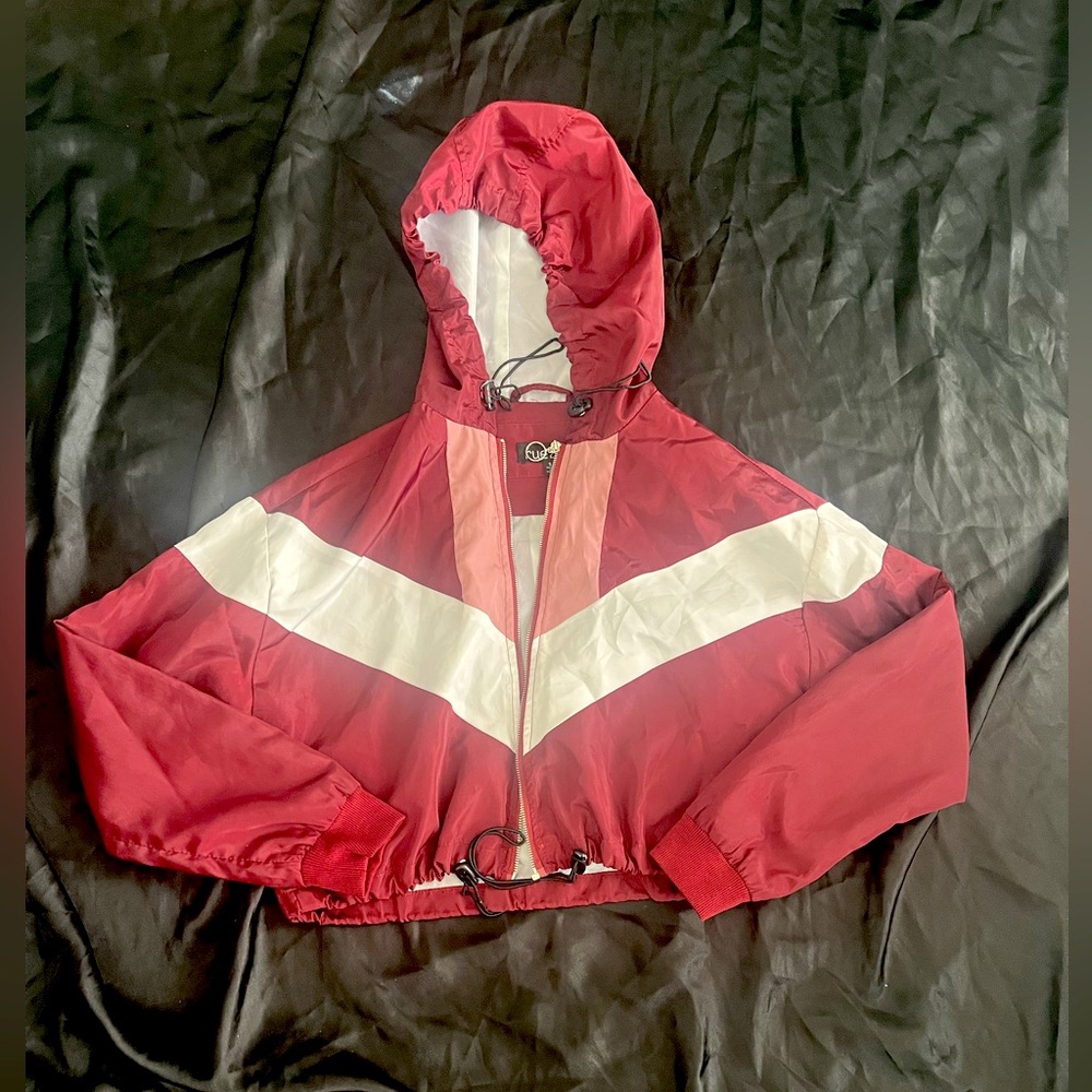 Women's Color Block Drawstring Jacket Size Small